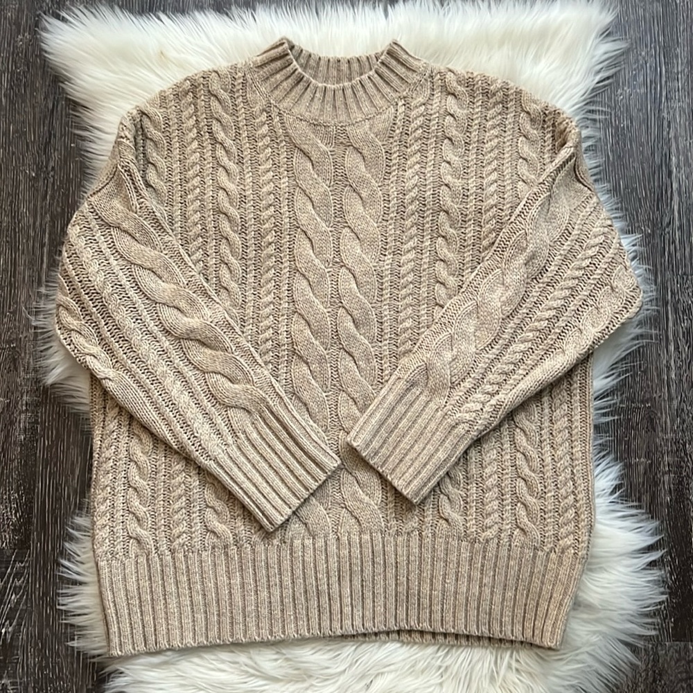Boden wool cable knit sweater